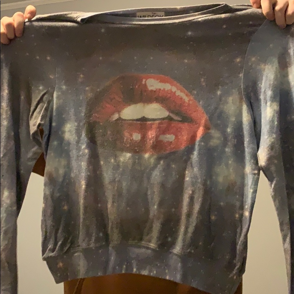 Limited edition wildfox galaxy lips jumper